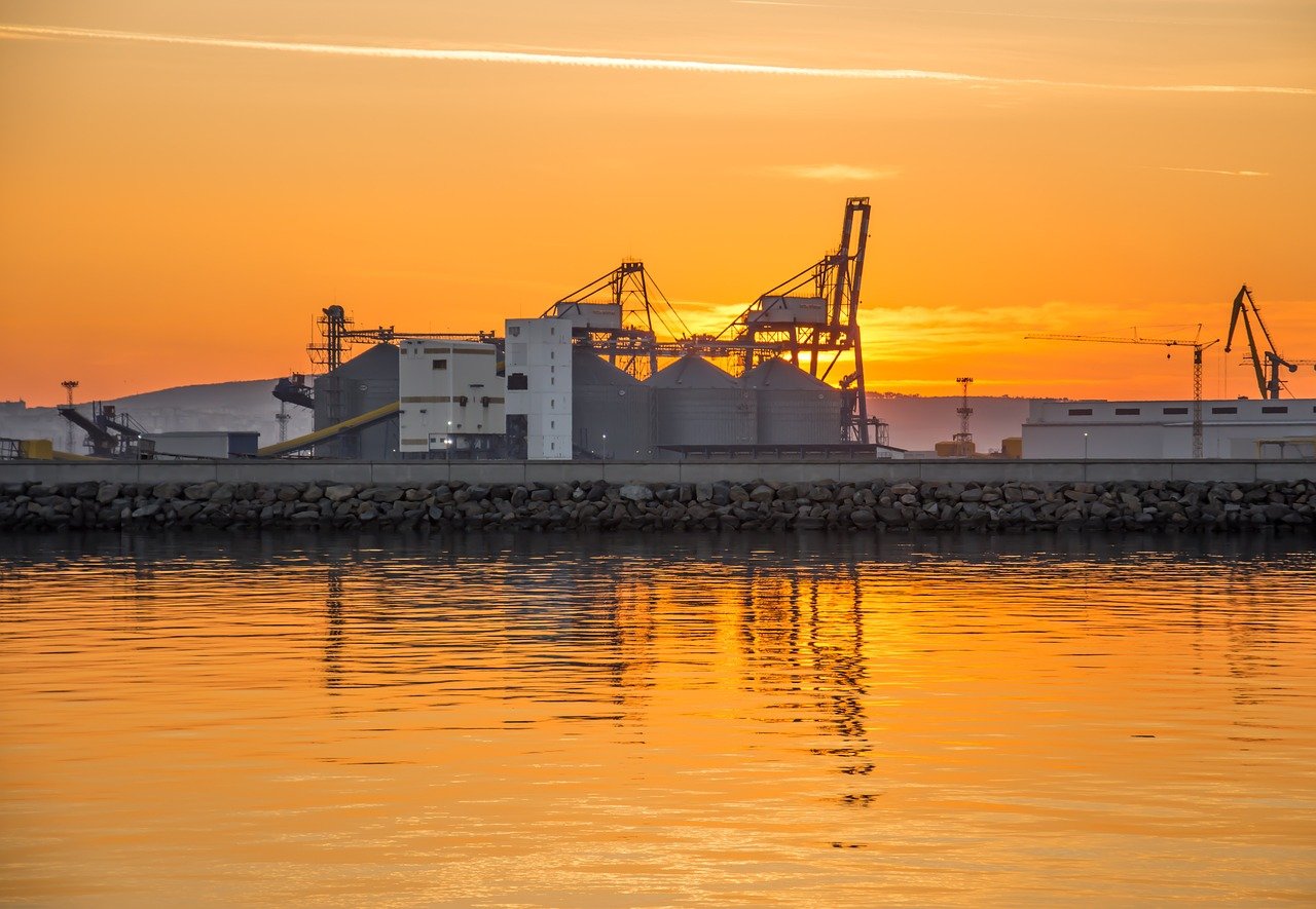 industrial, port, harbor